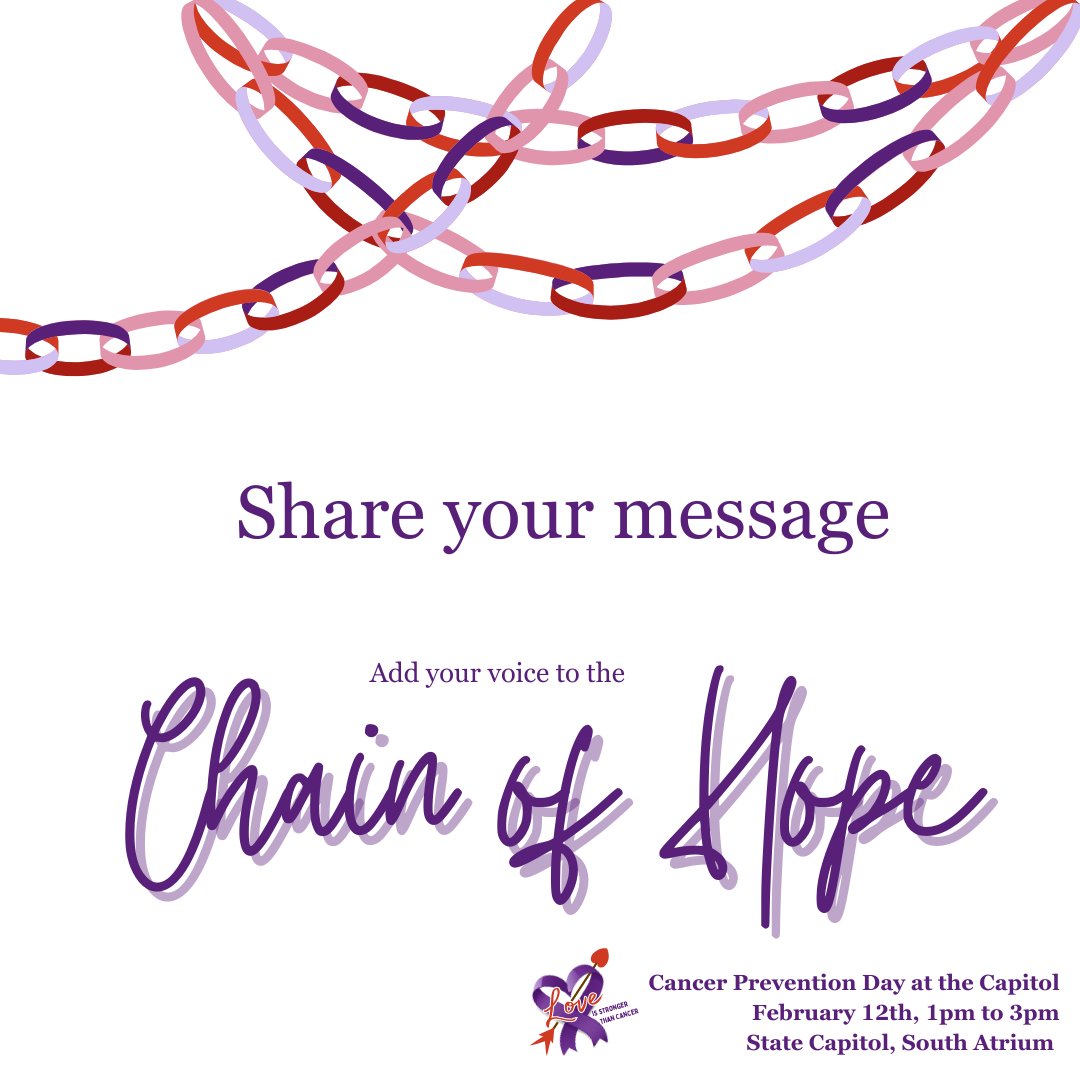 nwgacancer's tweet photo. 📢 Join us on February 12th for Cancer Prevention Day! Can’t attend in person? You can still be part of the ‘Chain of Hope’ by submitting your messages online. Let’s unite in the fight against cancer. 💪
Add your link at https://t.co/3QSkAhicBV
#CancerPreventionDay #ChainOfHope https://t.co/O4o1lhPYGh
