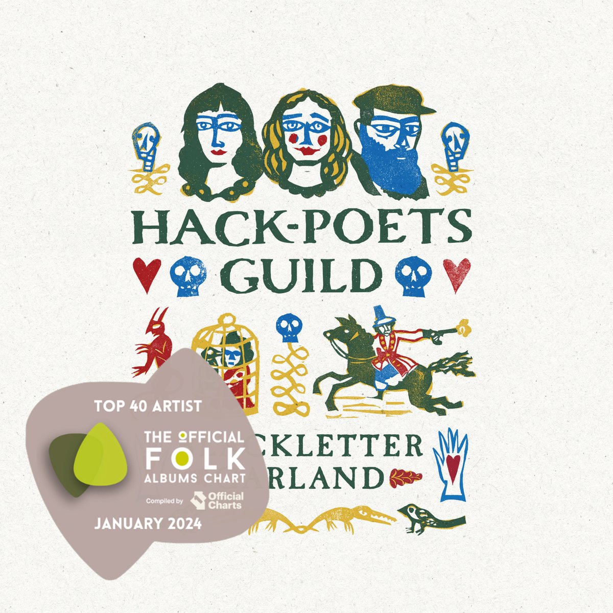 Gladdened by this re-entry for Black Letter Garland almost a year on - in The Official Folk Albums Chart compiled by the Official Charts Company in partnership with @englishfolkexpo @folkonfoot Buy: olirecords.com/shop/hack-poet…
