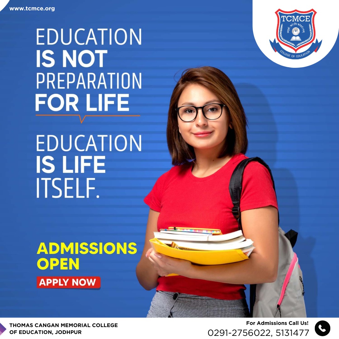 tcmcejodhpur's tweet photo. Enroll in our B.Ed. teacher training course at TCMCE!
Experience hands-on learning with our skilled faculty.
For inquiries, dial 0291-2756022
Check our website: https://t.co/5FR5Zkz8p1
#TeacherTraining #EducationPathway #BEdProgram #TeachingExcellence #EducationJourney #TCMCE https://t.co/4siA1ROuXX