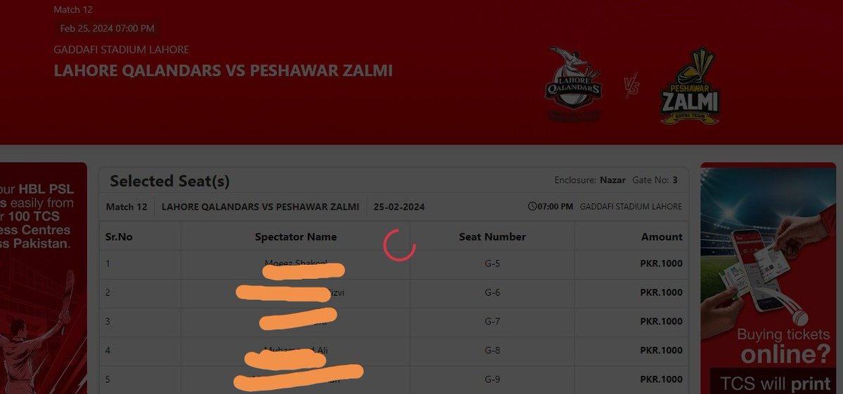 moeezshakeel007's tweet photo. Extremely disappointed with @TCSCouriers handling of PSL ticket sales. @bookmepk was reliable in the past, but @TCSCouriers's website has been down since tickets went live. Today they announced it's up, but when I tried, it got stuck and crashed again.  #PSL2024
@thePSLt20 https://t.co/17iXy6YpLo