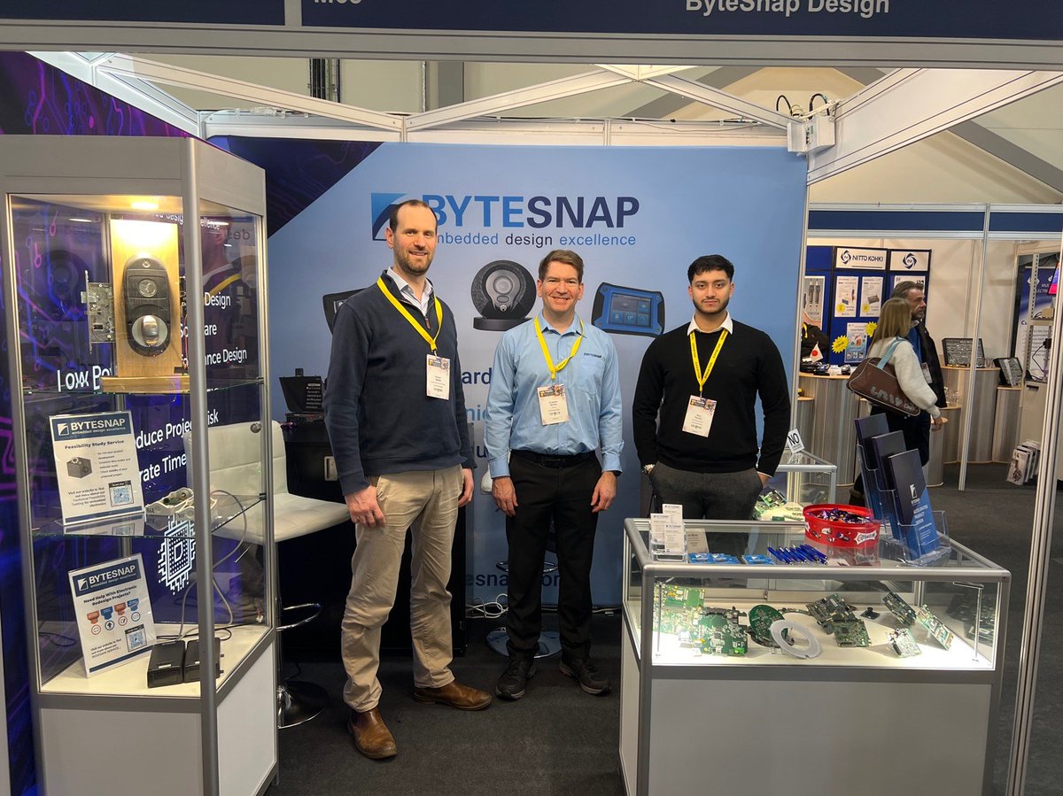 📣It’s the day 2 of the Southern Manufacturing & Electronics Show and it’ a full house on stand M65! Come say hello to our Director Graeme Wintle and the Business Development team, Robert Meeks and Ravi Parekh

#southmanf #electronics #ByteSnap
