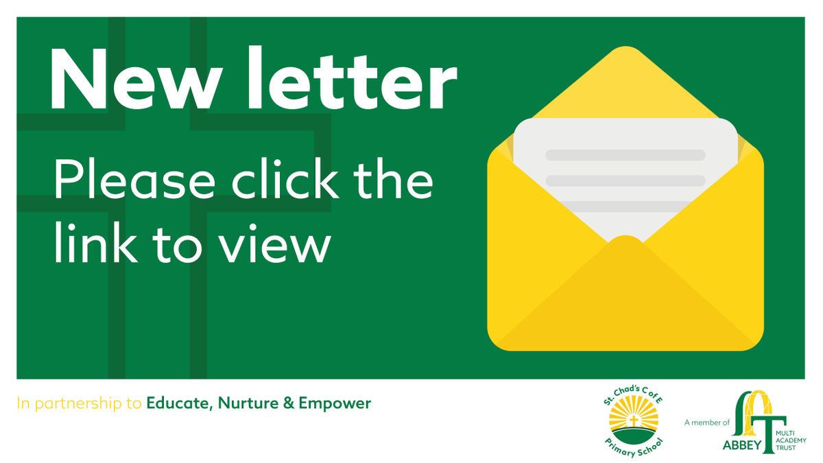 stchadscofe's tweet photo. We have published a new whole school letter on our website. Please click the link to view: https://t.co/oLLMRxb4WJ https://t.co/WXAHV0MHpv