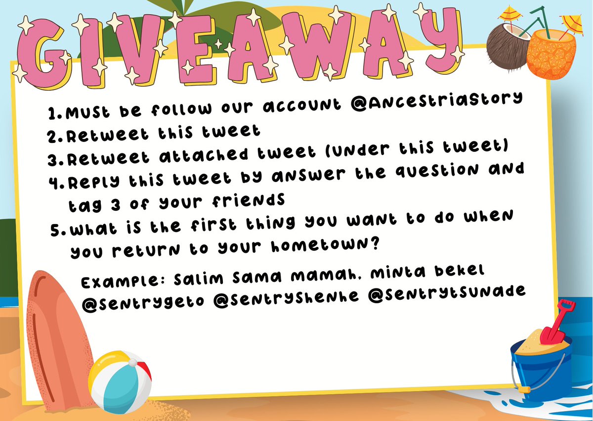 AncestriaStory's tweet photo. ㅤ
𝙀𝙉𝙏𝙀𝙍 𝙉𝙊𝙒 : Giveaway Session

Two lucky winners will secure a fast-track ticket to our enchanting hometown! Step into the excitement of this exclusive opportunity by follow the instruction attached. Make sure you don't miss a single requirement.
ㅤ https://t.co/PGR8aO7bav