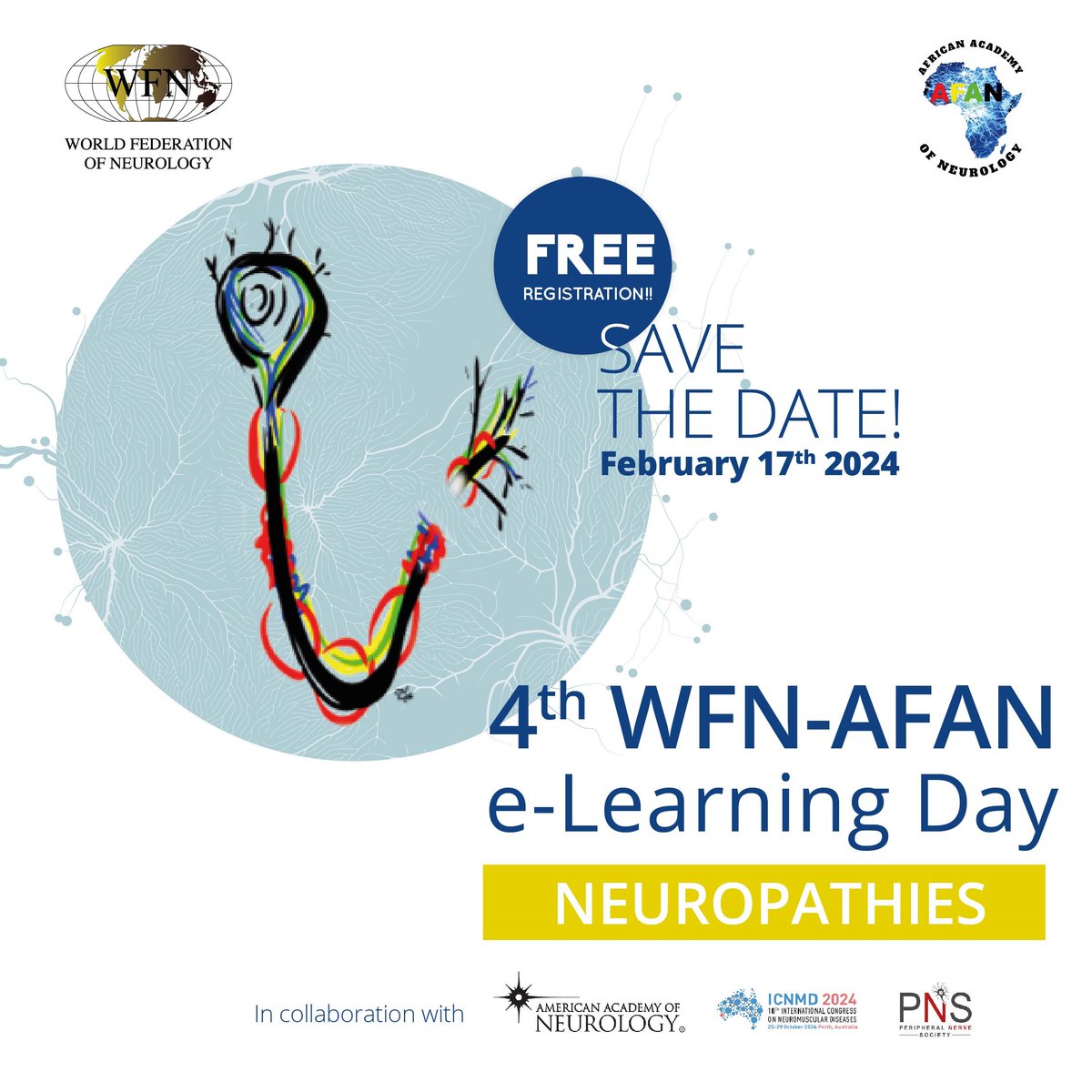 wfneurology's tweet image. Less than 2 weeks left until the WFN-AFAN #ElearningDay on 17th Feb!

▶️ Join leading neurologist Dr. Eva Feldman as she discusses #Neuropathies in systemic disease. Don't miss out on this valuable opportunity for insights &amp;amp; practical advice. Register⤵️ 
bit.ly/3S0nCo4