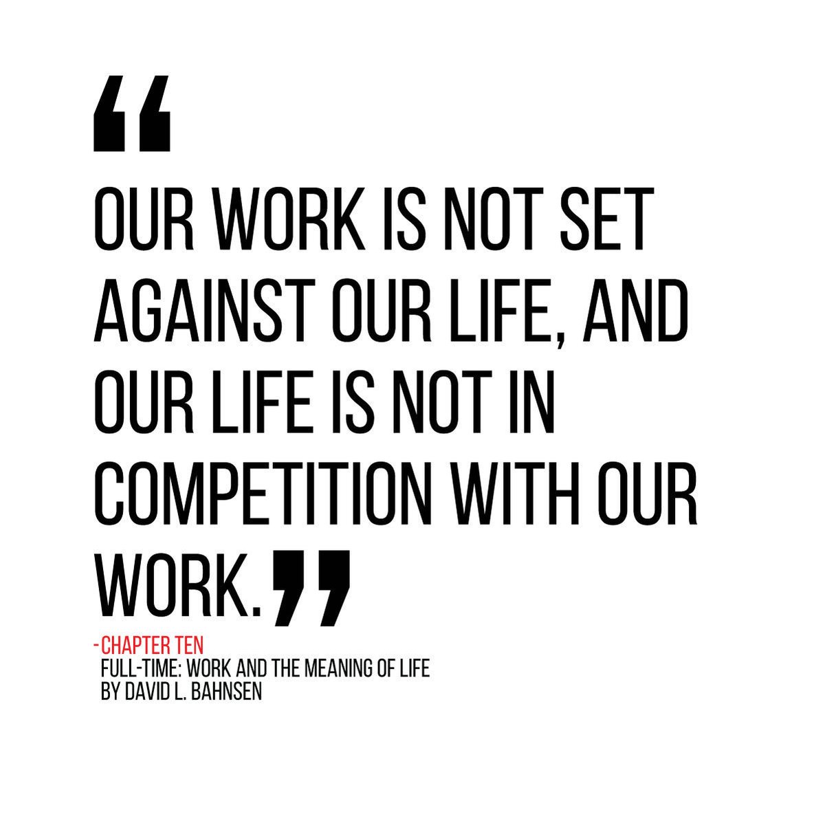 DavidBahnsen's tweet image. I wrote Full-Time: Work and the Meaning of Life, because stopping at half-time is silly, and the good life is found in a full-time embrace of our created purpose. fulltimebook.com