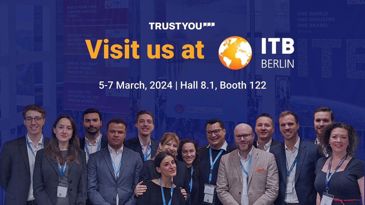 Join us at ITB Berlin 2024 to witness the unveiling of our revolutionary tools, CXP and CDP, set to transform guest satisfaction, boost bookings and elevate revenue. 🚀🌐 Don't miss out! Register here: bit.ly/42uisFQ #TrustYou #ITBBerlin #Innovation