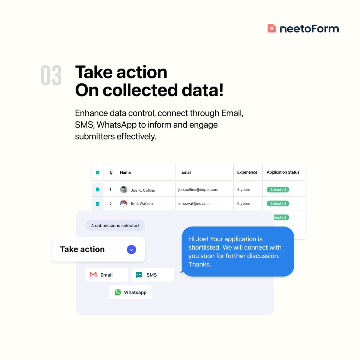 NeetoForm's tweet photo. neetoForm - Form Building Made Easy
Go beyond creation, customization, and collection with #neetoForm.
Checkout neetoForm and its feature: https://t.co/ZrSkZ8Eusu
Stay tuned for neetoForm's launch on #ProductHunt: https://t.co/6rtkMy1vsl
#FormBuilder #Form #Software #SaaS https://t.co/MCwX106qk8