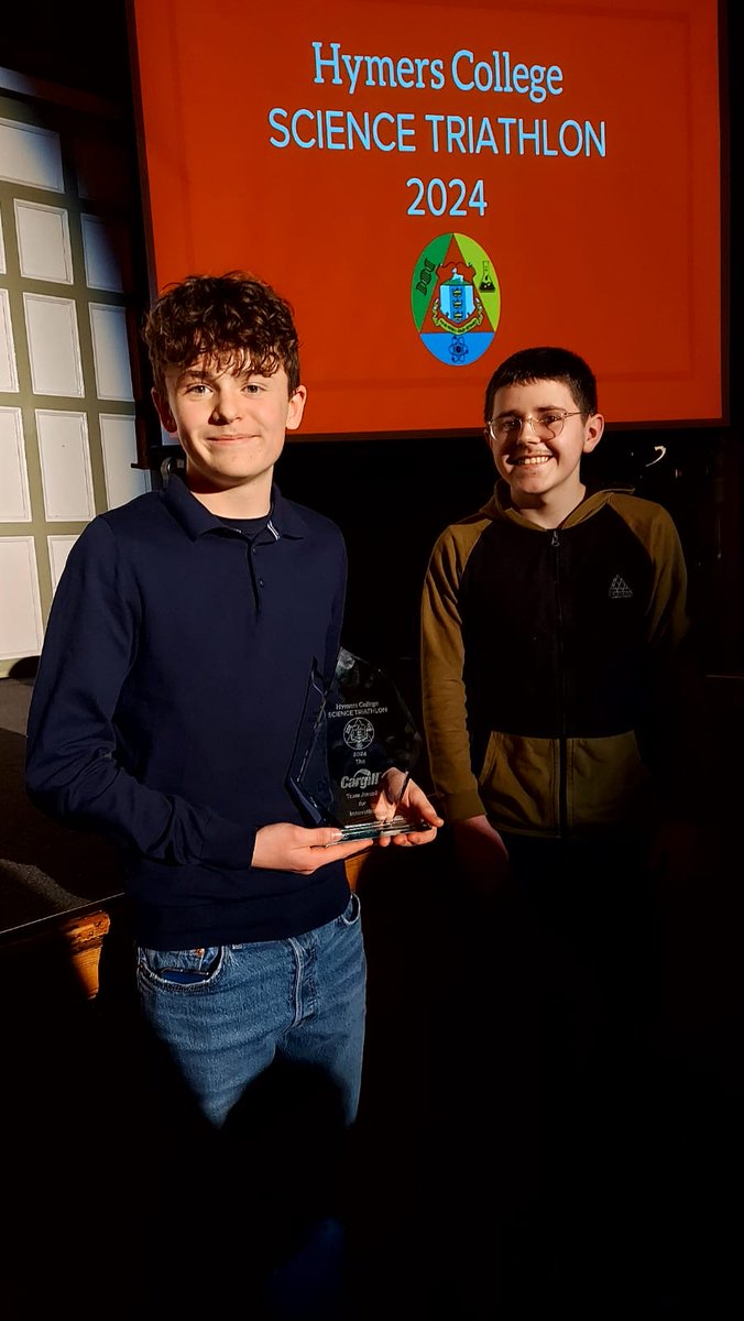 Super proud of our Innovation Winners, and thank you to <a href="/Hymers_College/">Hymers College</a> for running the Science Triathlon! Further photos to follow....