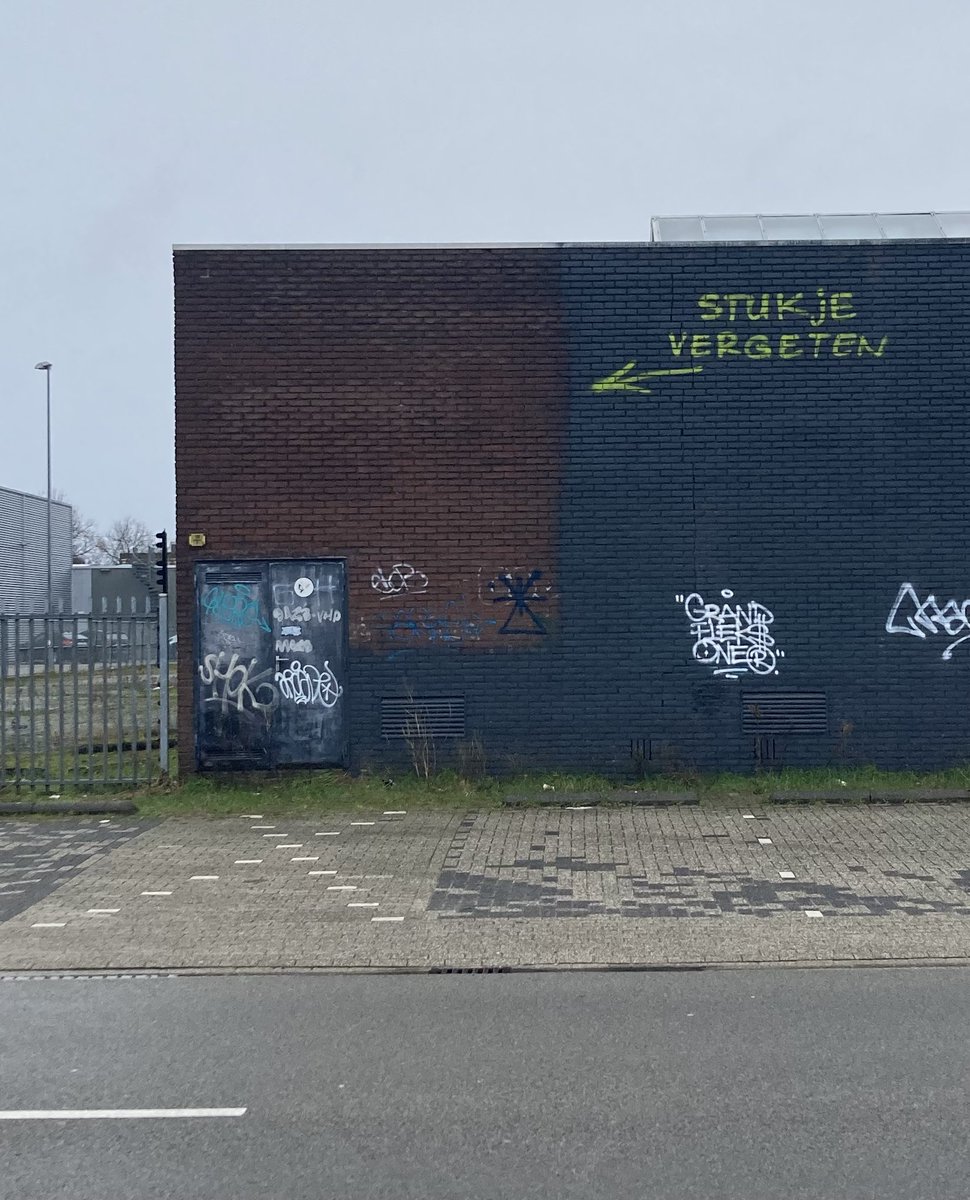 ‘Missed a spot’ 😂 #StreetArt #Eindhoven