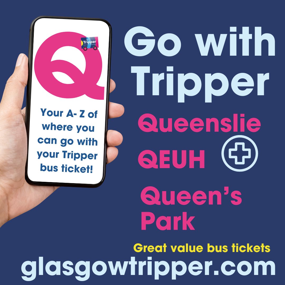 We've reached Q in our Tripper A-Z 🤪
Buy your tickets on mobile, it's quick and convenient - and you are ready to go! #WednesdayMotivation  #glasgow #bustravel #timesaver #moneysaver