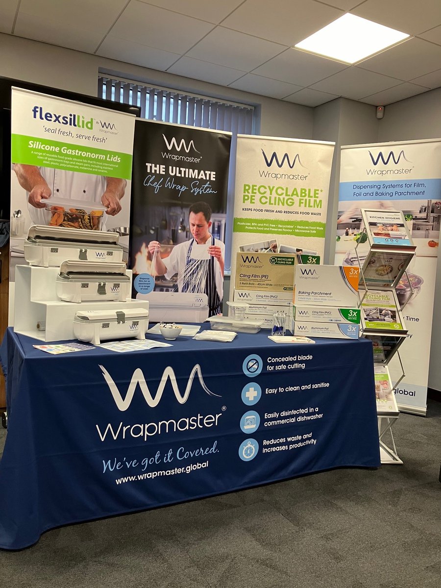 We’re in Manchester today at @BidfoodUK Care Show. If you want to: ✅ Improve kitchen Hygiene ✅Reduce Waste ✅ Make a proven 20% material saving Come and say hello! #Wrapmaster #TradeShow