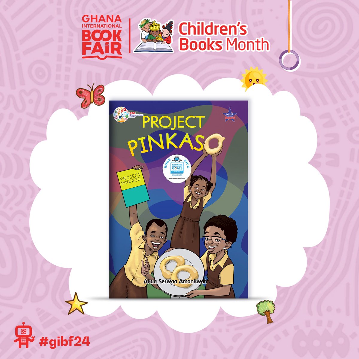 Project Pinkaso is inspired by kids who are always finding solutions to problems. 📚✨🇬🇭 Written by Akua Serwaa Amankwah and published by NNF Esquire LTD #ghanaianLiterature #ghanaiannarratives #TalesFromGhana #ghana   #Ghanainternationalbookfair #bookfairinghana  #gibf24