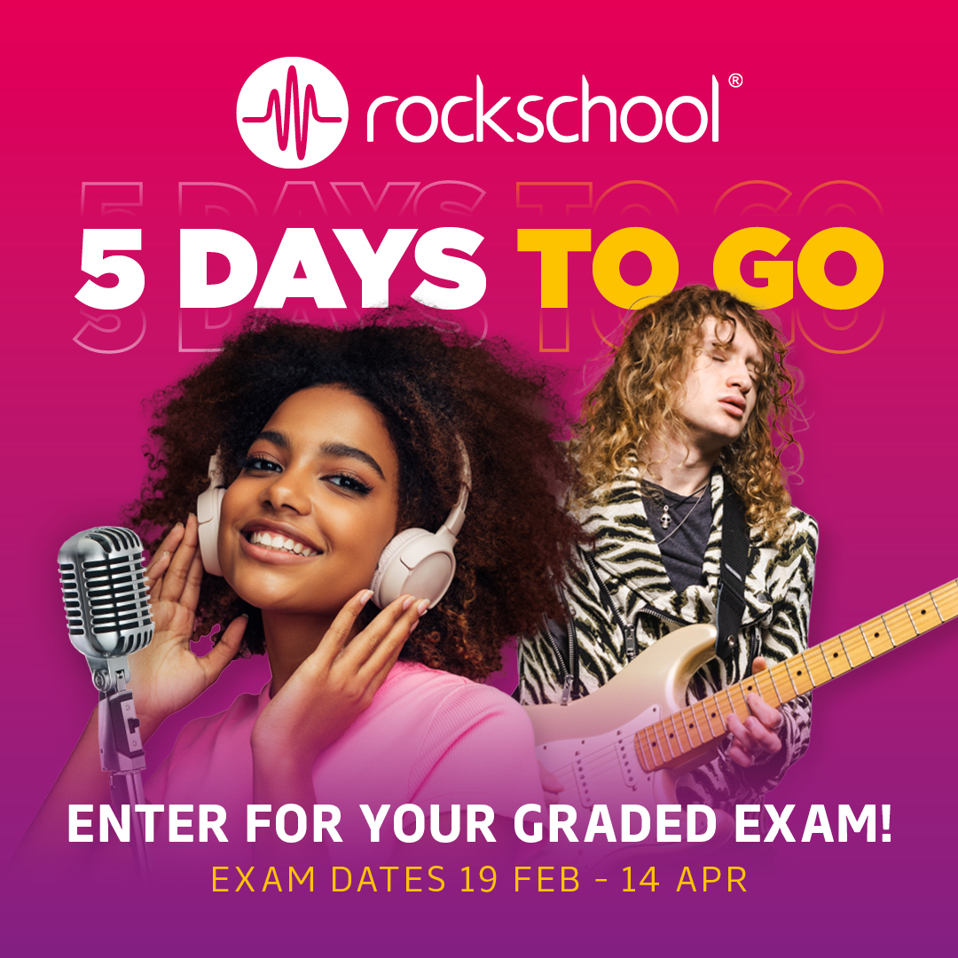 RSLAwards's tweet image. 🎵 Only 5 days left for RSL Awards Music Exam entries! Sit exams Feb 19-Apr 14 &amp;amp; earn up to 30 UCAS Points at Grades 6-8. Boost your uni application &amp;amp; future now.

Enter: bit.ly/49dP4G3

#RockschoolExams #UCASPoints #RSLAwards