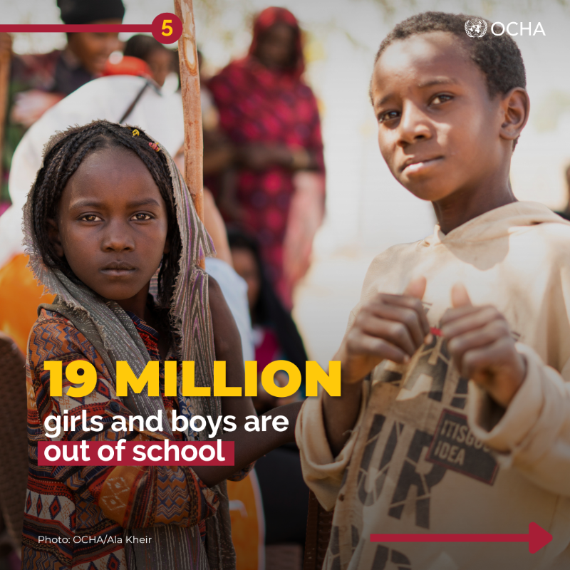 UNOCHA's tweet photo. The people of #Sudan need the world's support and solidarity now more than ever.

Take a glimpse into the dire humanitarian crisis unfolding in the country due to ongoing conflict. ⬇️