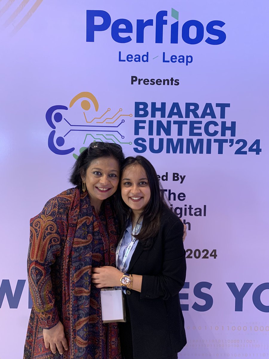 Whatta day at Bharat Fintech Summit! Even more fun with <a href="/jasuja/">Monica Jasuja</a> ✨🌸
Lots of conversations on ground.. fintech excitement still active but with a hint of caution

#Fintech #BharatFintechSummit #Mumbai #Payments