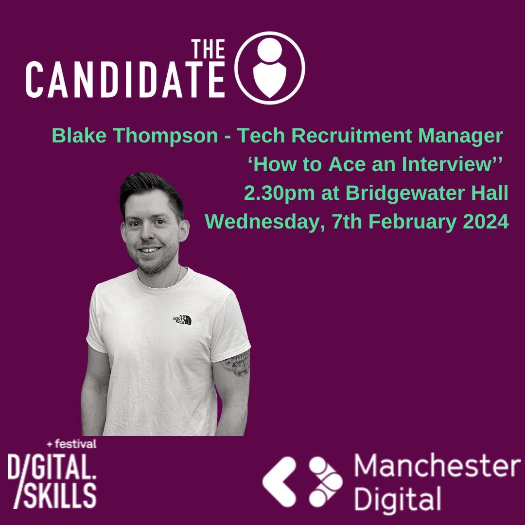 Manchester Digital's Talent Day has arrived, marking the North's largest technology careers fair. We are thrilled to not only be exhibiting, but also have our Tech Recruitment Manager, Blake Thompson. We look forward to seeing you there!

#techcareers #techrecruitment