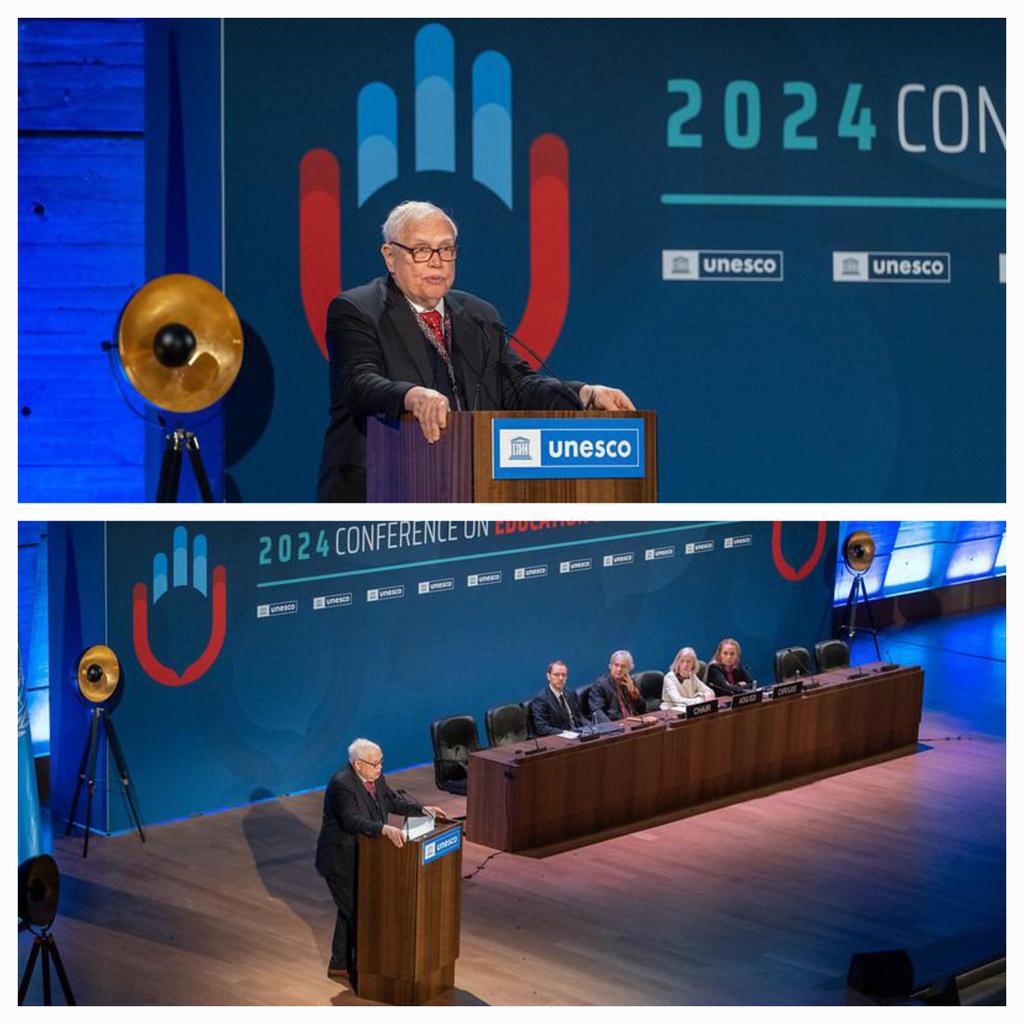 Thank you very much to Professor &amp; Nobel Prizewinner James Heckman <a href="/heckmanequation/">Prof. James Heckman</a> for his inspiring &amp; insightful speech <a href="/UNESCO/">UNESCO 🏛️ #Education #Sciences #Culture 🇺🇳</a> on the importance of #Data4Education to transform societies &amp; tackle the world’s critical challenges.