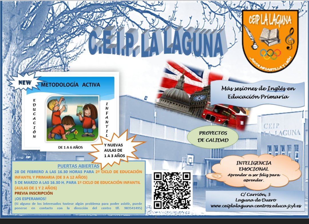 CeipLaLaguna's tweet photo. Publicado el periodo de admisión, el día 28 de febrero es nuestro día de PUERTAS ABIERTAS 🧡 https://t.co/7hdP6qi9Xr