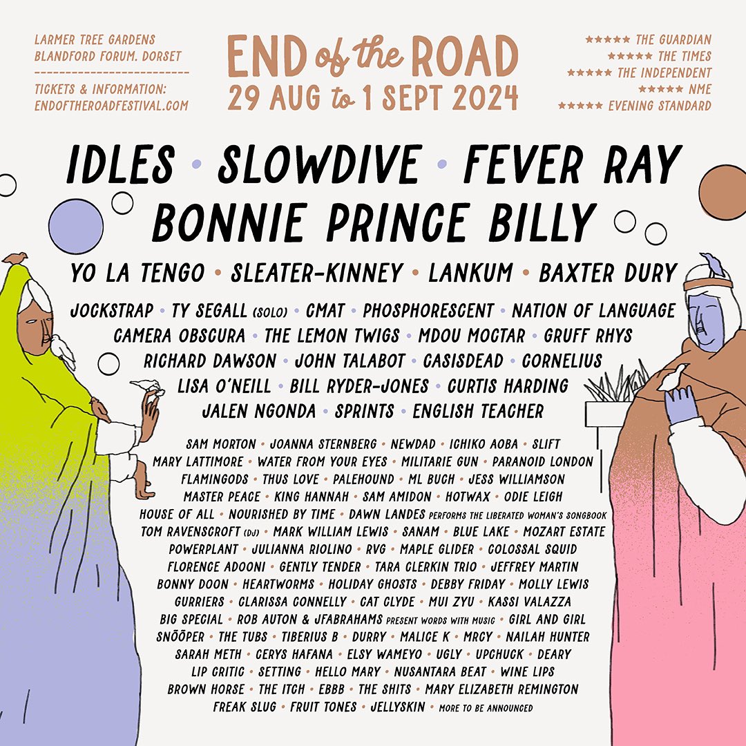 We are delighted to be amongst the headliners for @EOTR this year! Tickets on sale NOW -> endoftheroadfestival.com #EOTR #slowdive #slowdive2024 #everythingisalive