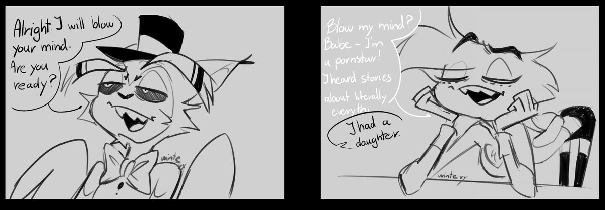 winte_ry's tweet photo. Getting to know you   

Chapter 1  part 2 

 #huskerdust #HazbinHotel https://t.co/qgNR8H5YAo