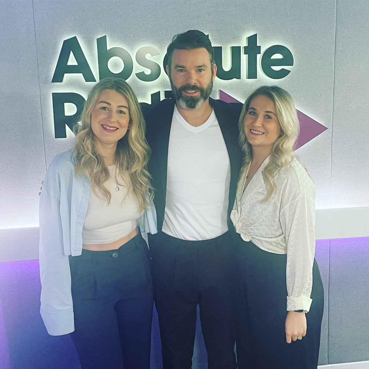 Lovely to meet the winners of ‘Absolute Radio You 2024’ today. Emma & Rachel are superb and their station Absolute Radio Sisters: Where Sibling Rivalry Matters is going to sound fantastic! 💜 It arrives Monday 12th February 🔊 Online, in the App or on your Smart speaker.