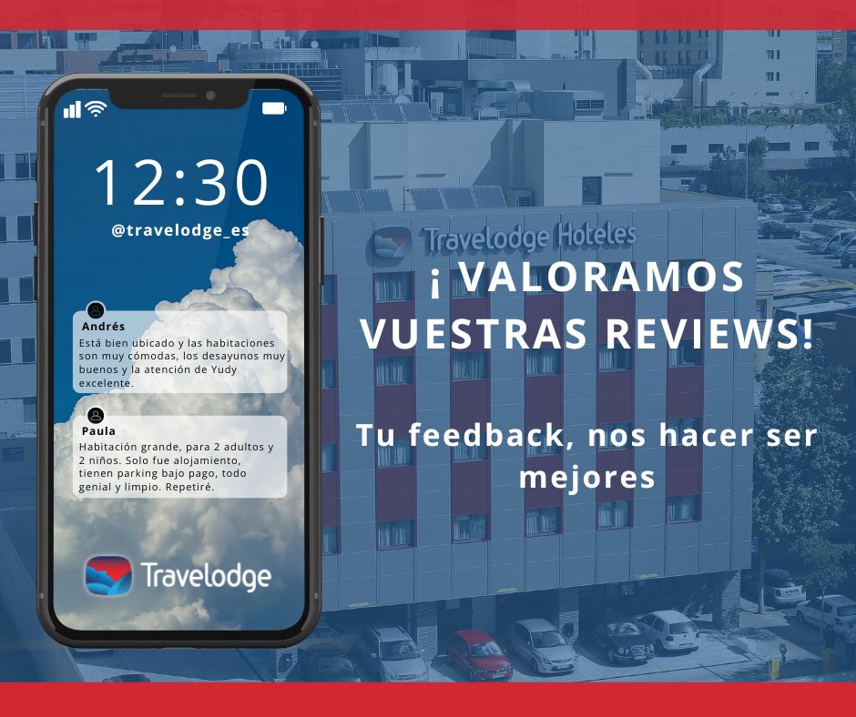 En Travelodge Hoteles España, tu opinión es muy importante para nosotros, ya que es lo que nos permite saber en que cosas podemos seguir mejorando.😊
¡No dudes en dejarnos tu valoración en las diferentes plataformas!
✅travelodge.es✅
#barcelona #madrid #valencia #hotel