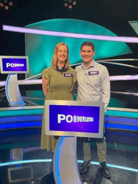 Robertson_Sed's tweet photo. Congratulations to @SedberghOS @oashton88 and husband Barry on their @TVsPointless win #worthywinners #pointless 🏆🦋🤎 https://t.co/ojGeY5J8uf