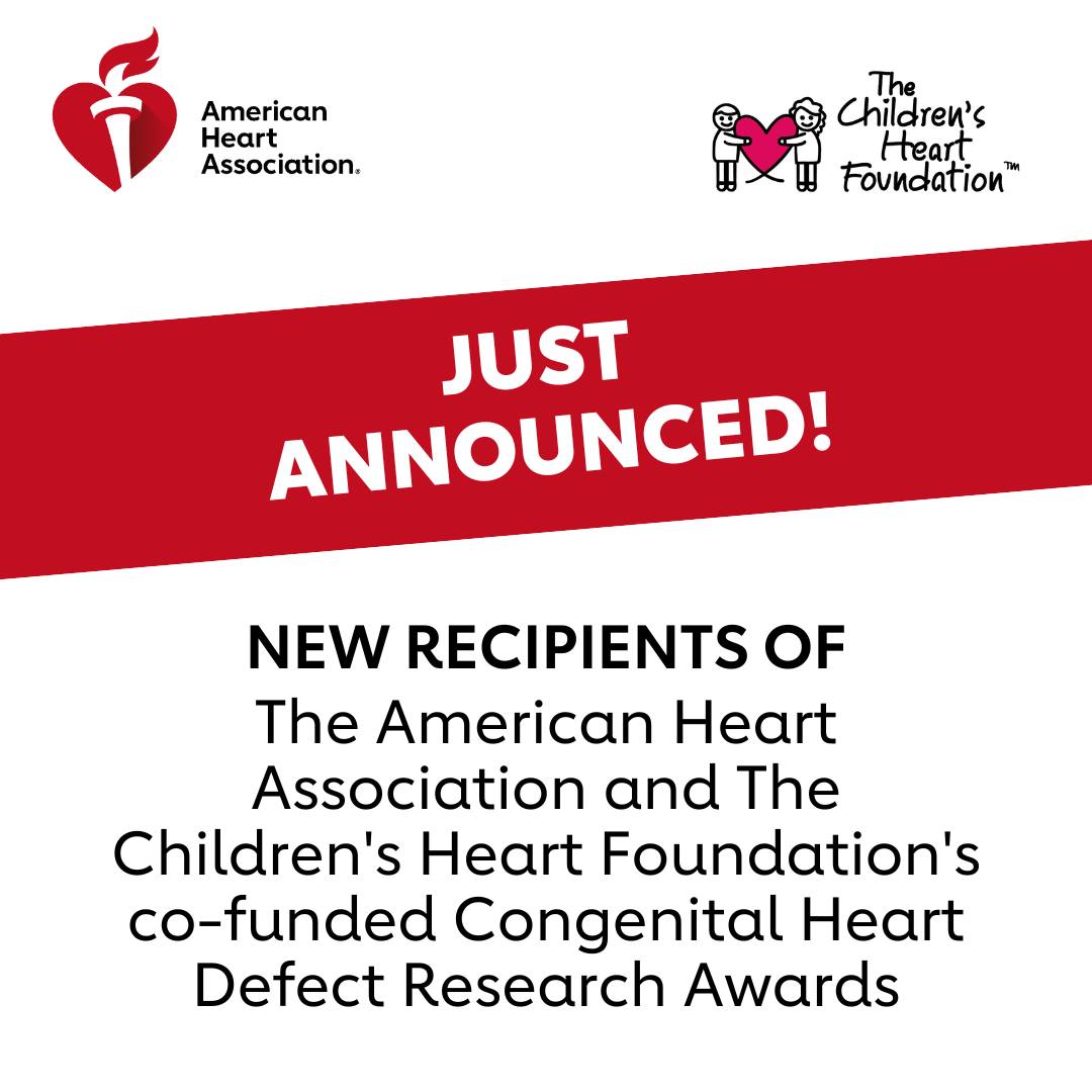 The Children's Heart Foundation (@thechf) on Twitter photo The Children's Heart Foundation & <a href="/American_Heart/">American Heart Association</a> are continuing to invest in CHD research and just announced the co-funding of $600,000 in new grants. Five promising researchers will advance their work to better understand and treat #CHDs. Learn more: bit.ly/3SPkrS1 The Children's Heart Foundation & <a href="/American_Heart/">American Heart Association</a> are continuing to invest in CHD research and just announced the co-funding of $600,000 in new grants. Five promising researchers will advance their work to better understand and treat #CHDs. Learn more: bit.ly/3SPkrS1
