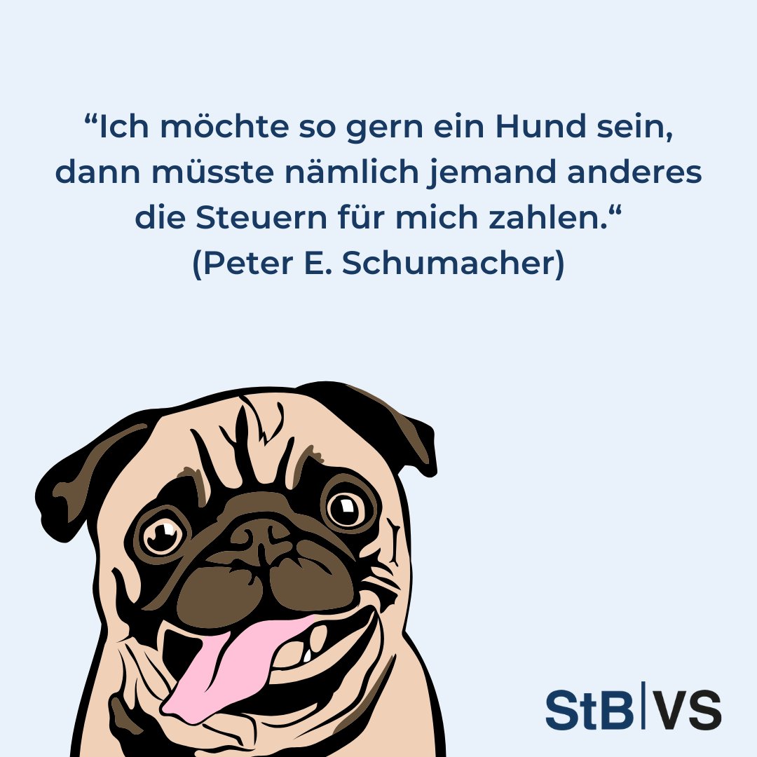 StBVS's tweet photo. Haben Sie schon einmal darüber nachgedacht, wie viel einfacher es wäre, wenn jemand anderes Ihre Steuerlast tragen würde? 😅🐶💸 ⁠
⁠
#Steuerwitz #Hundeleben #SteuernMalAnders #StBVS #Steuerberater https://t.co/jmXxPdIWhi