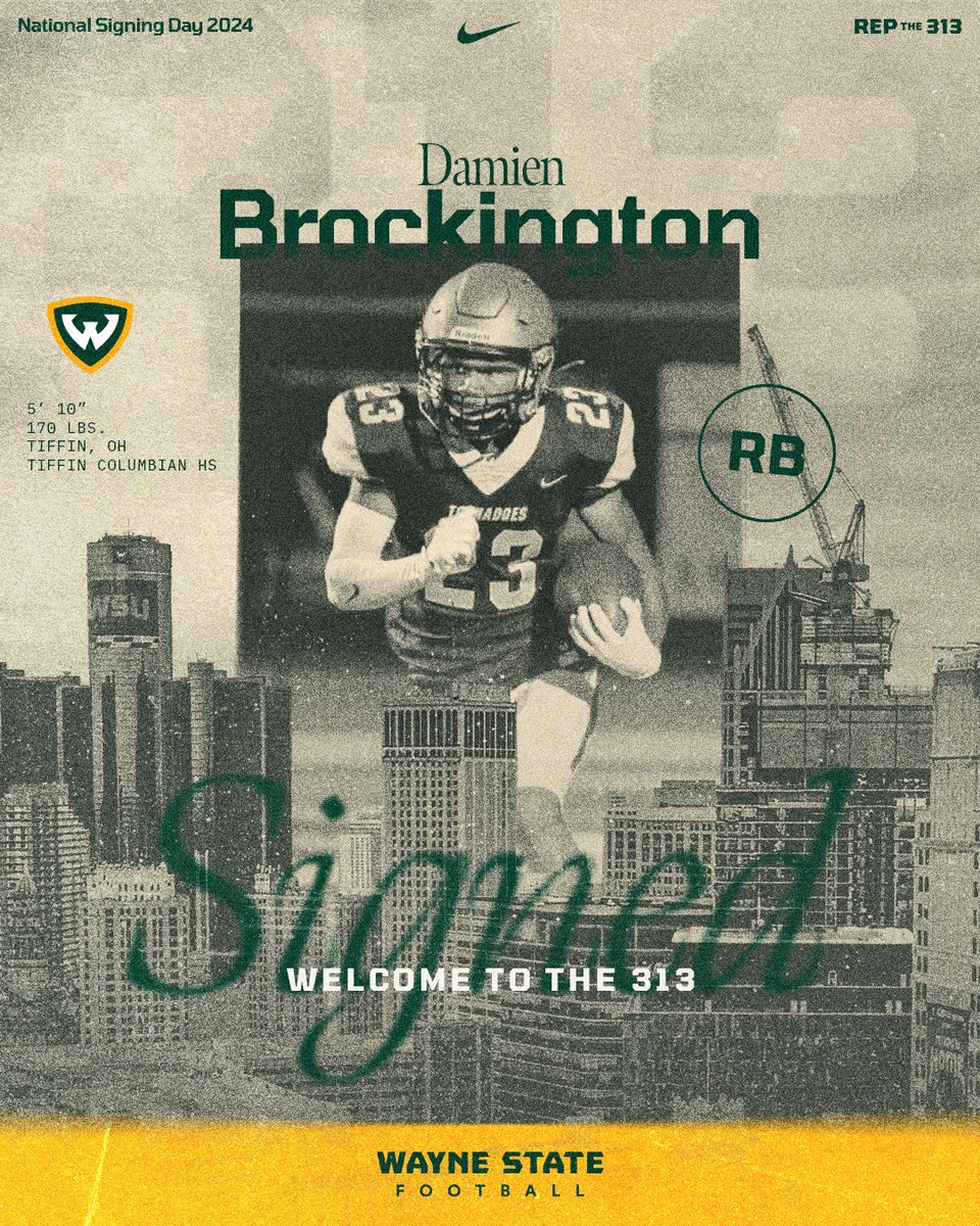 WSUWarriorFB's tweet photo. OH -> MI. Welcome Damien @DameB_23

#REPthe313 https://t.co/NZMUI0peFh