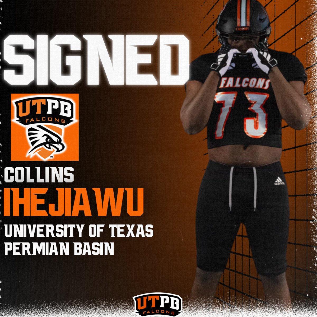 🟠𝓢𝓲𝓰𝓷𝓮𝓭!🟠
✒️Collins Ihejiawu @Collins_ihe 
🏈 6’3” | 255 lb | OL
📍Braswell High School / Aubrey, TX
🏫University of Texas Permian Basin <a href="/UTPBFootball/">UTPB Football</a>
📽️ hudl.com/video/3/119862… 

#FAMILLY
#NSD24
#KeepChoppingWood 🪓