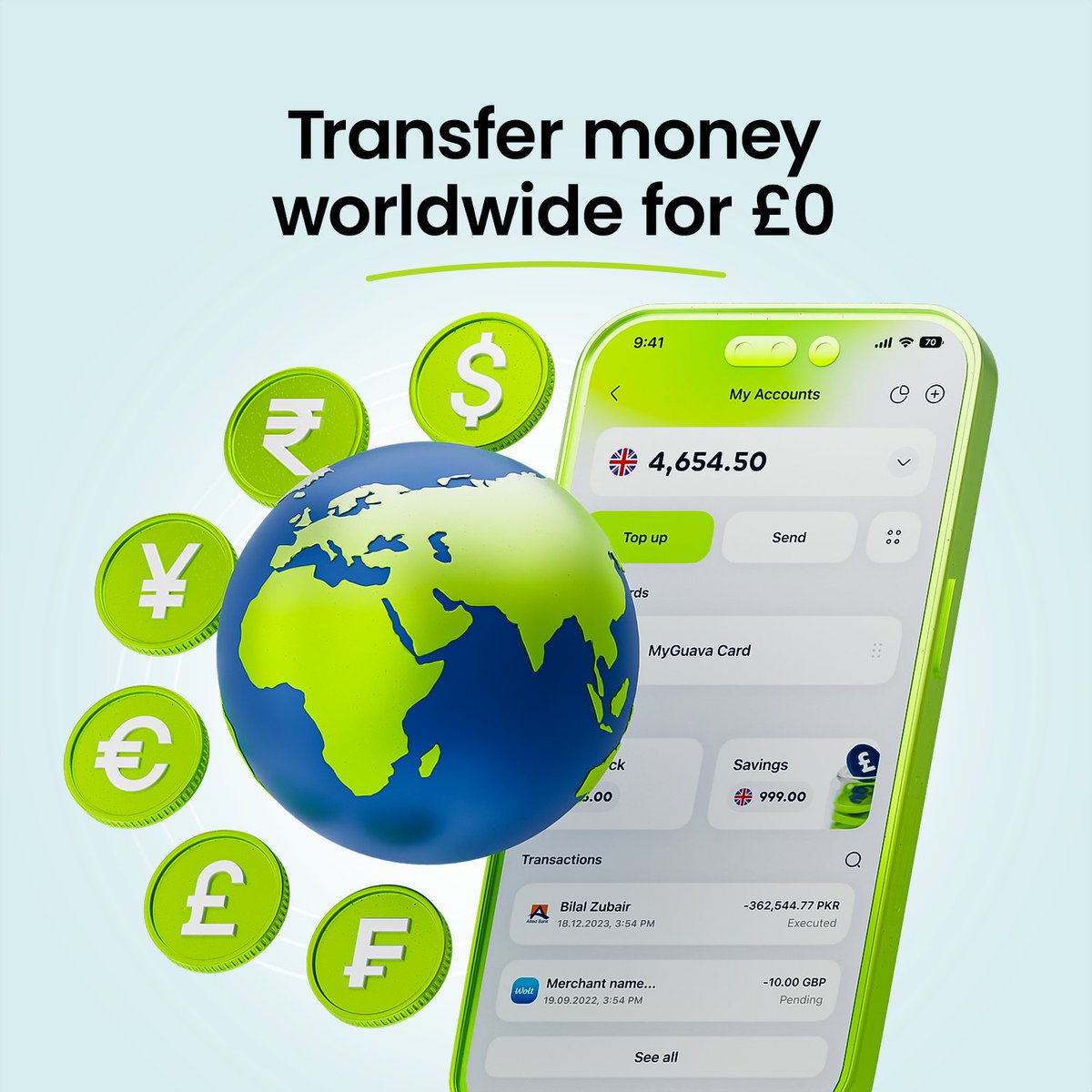 Exciting news! As of today, all transfers made through MyGuava app are now Fee-Free. Whether you're sending money to loved ones or simply handling your finances, we've got you covered! 😍

Get started today!

#MyGuavaApp #FeeFreeTransfers #MoneyTransfers