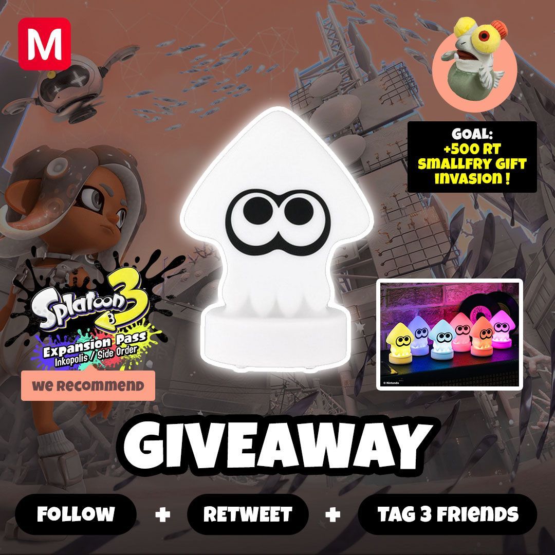 💦GIVEAWAY💦
Splatoon 3 Squid Room Light
🛑buff.ly/3UuP2p2

How to enter: 
● Follow Us
● Retweet
● Tag 3 Friends

For More info:
🛑buff.ly/3w3ULYR