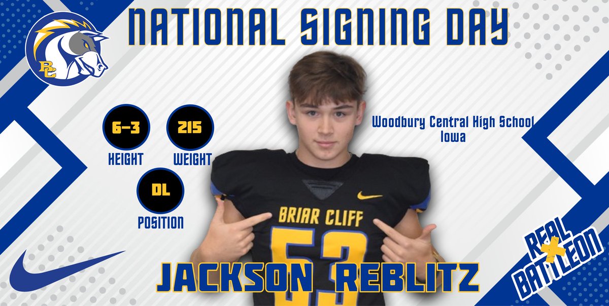 BriarCliffFB's tweet photo. NSD24‼️
✍️| Jackson Reblitz
📱| @JacksonReblitz 
📍| Woodbury Central HS 
🚨| Defensive Line
🎥| https://t.co/ieLXjy6X1e

#BattleOn | #ALLIN https://t.co/JNa5AKqlKN