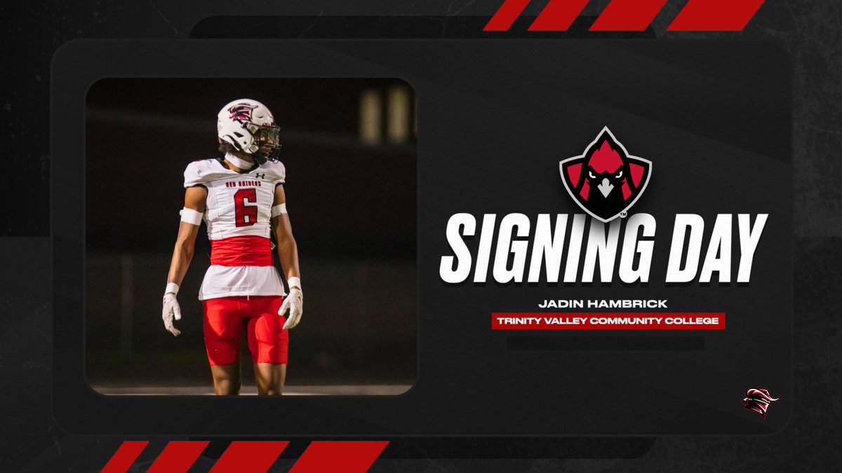 TylerLegacyFB's tweet photo. Congratulations @Jhambrick_6 on signing to play football at @TrinityValleyCC !! https://t.co/HAvD1wJcVP