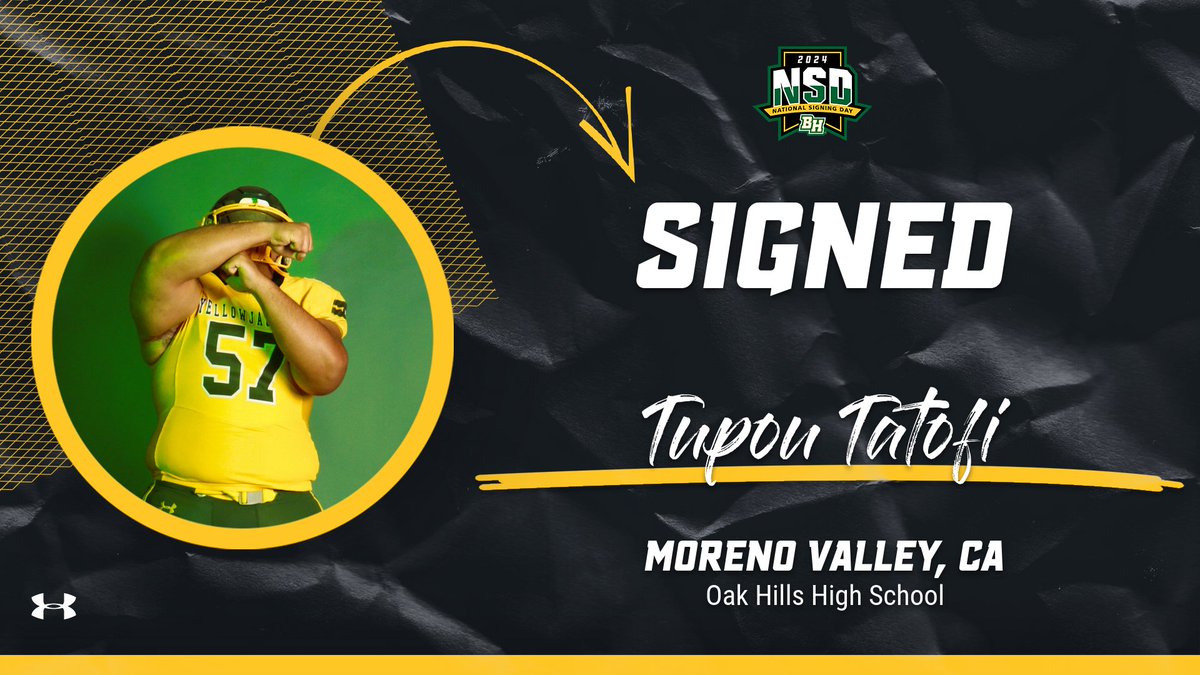 The next Yellow Jacket that chose to #PlayInTheHills is Tupou Tatofi! <a href="/PouTatofi/">Tupou (POU) Tatofi</a> 
#WEoverME

🏈: OL
📏: 6
⚖️: 325
📽️:hudl.com/video/3/185729…