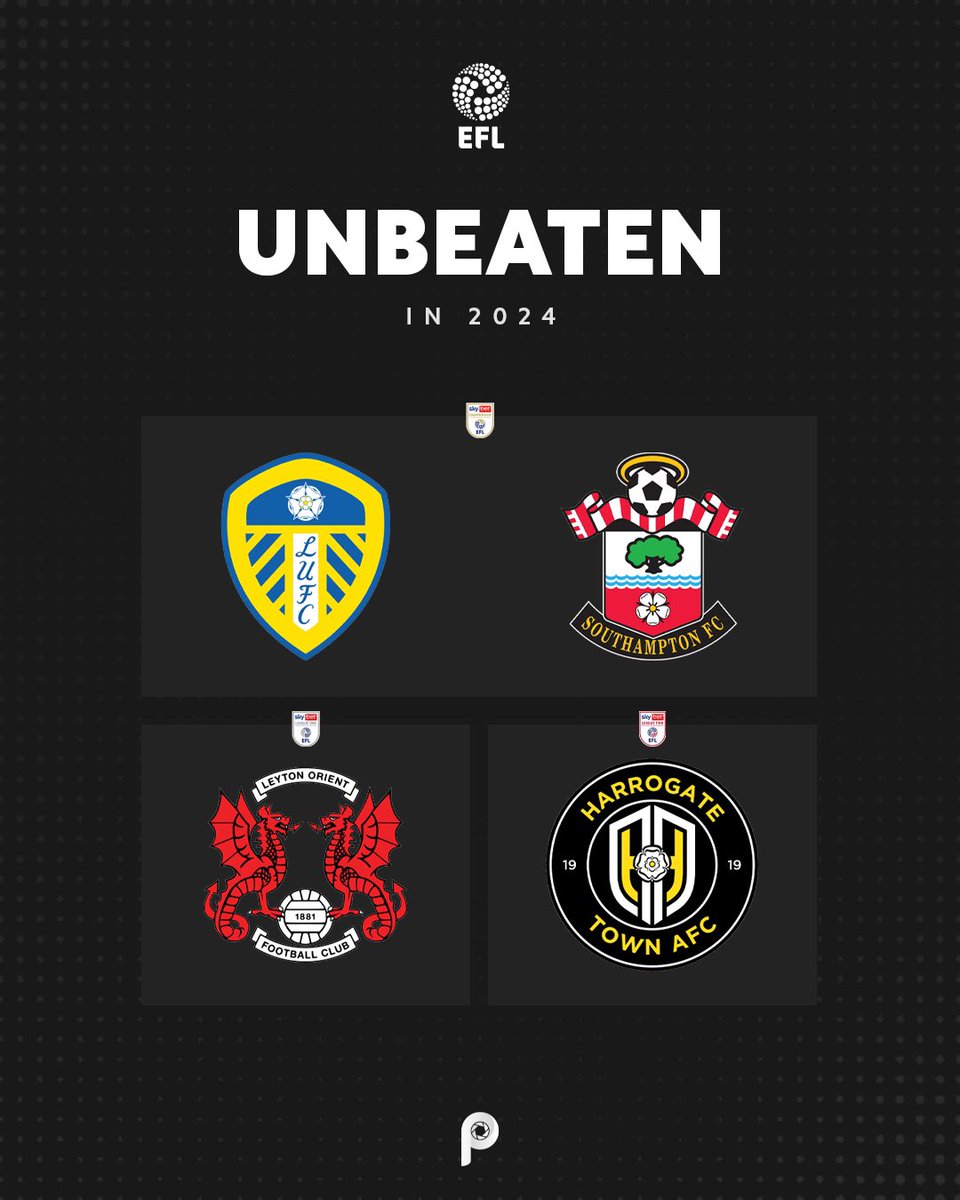 #EFL UNBEATEN IN 2024… ❌

Who will stay unbeaten for the longest? ⤵️  #LUFC #SaintsFC #LOFC #ProudToBeTown