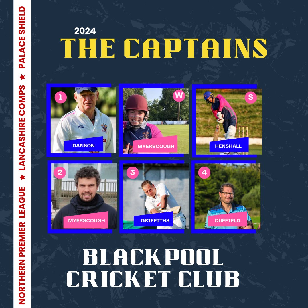 We are pleased to announce our Captains for the 2024 season. 1XI - Paul Danson Women & Girls XI - Caroline Myerscough 2XI - Tom Myerscough 3XI - Andrew Griffiths 4XI - Chris Duffield Sunday XI - Dylan Henshall