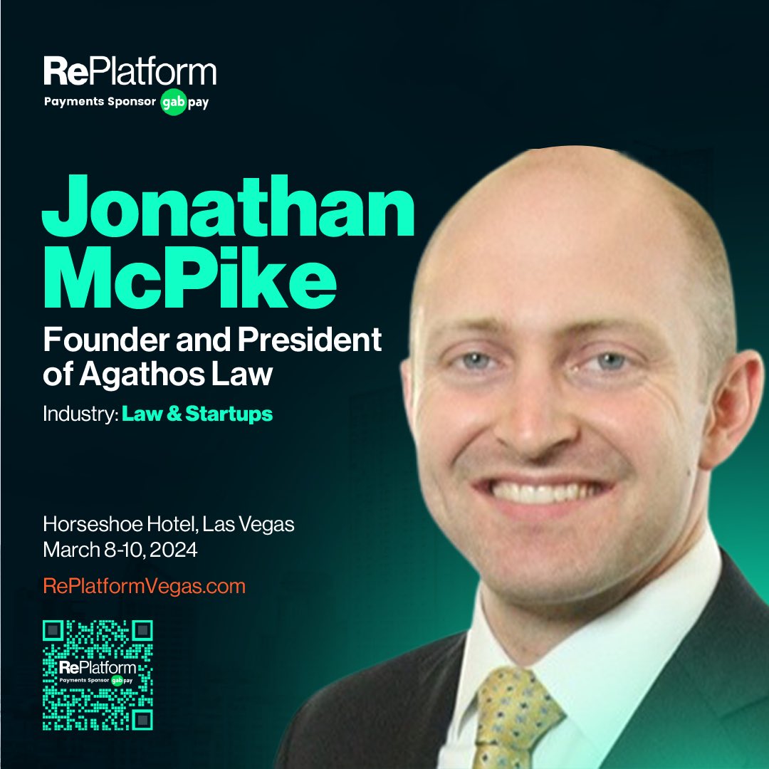 Agathos Law offers corporate and securities advice for the #ParallelEconomy. You won’t want to miss this speaker at RePlatform Vegas! See you there!