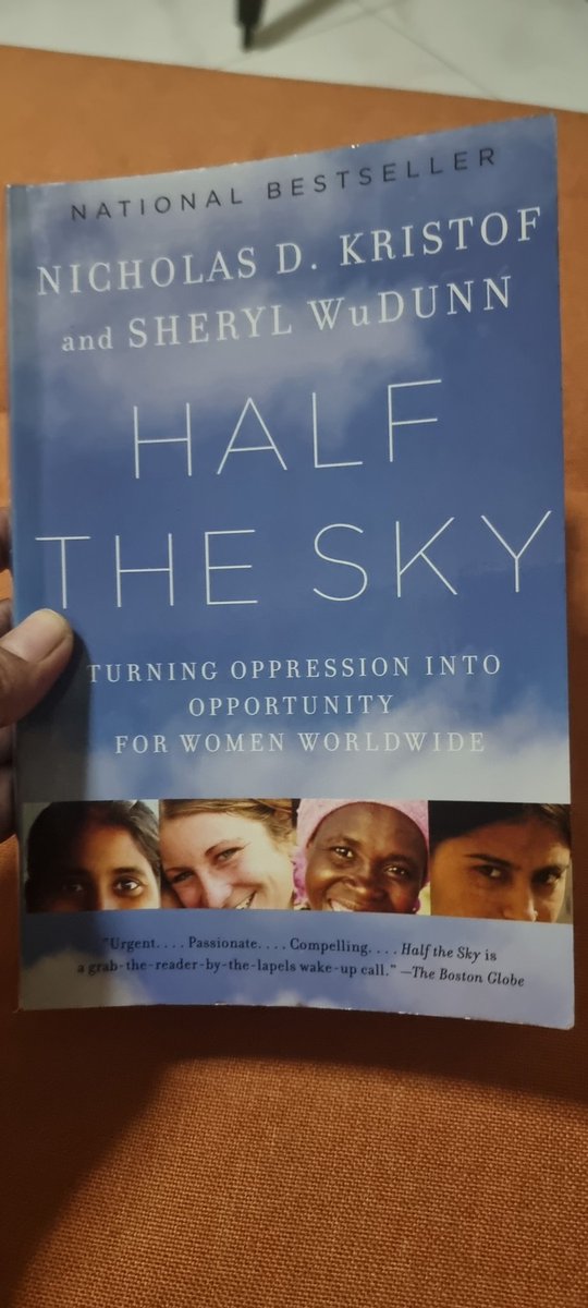 A novel about an uneducated small town girls forcefully sold and forced for prostitution, how they women didn't endup their life's, how they fought for their new life,
It describes gender discrimination and the women education.
It's a must read book
#Reading #books  #halfthesky