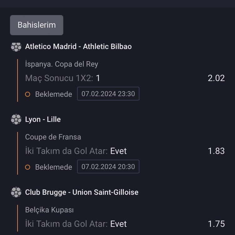 Evet günün üçlüyüz güçlüyüz kuponu 
Hepimize bol şans
#iddia #kazançmeydanı #nesine #bilyoner #misli