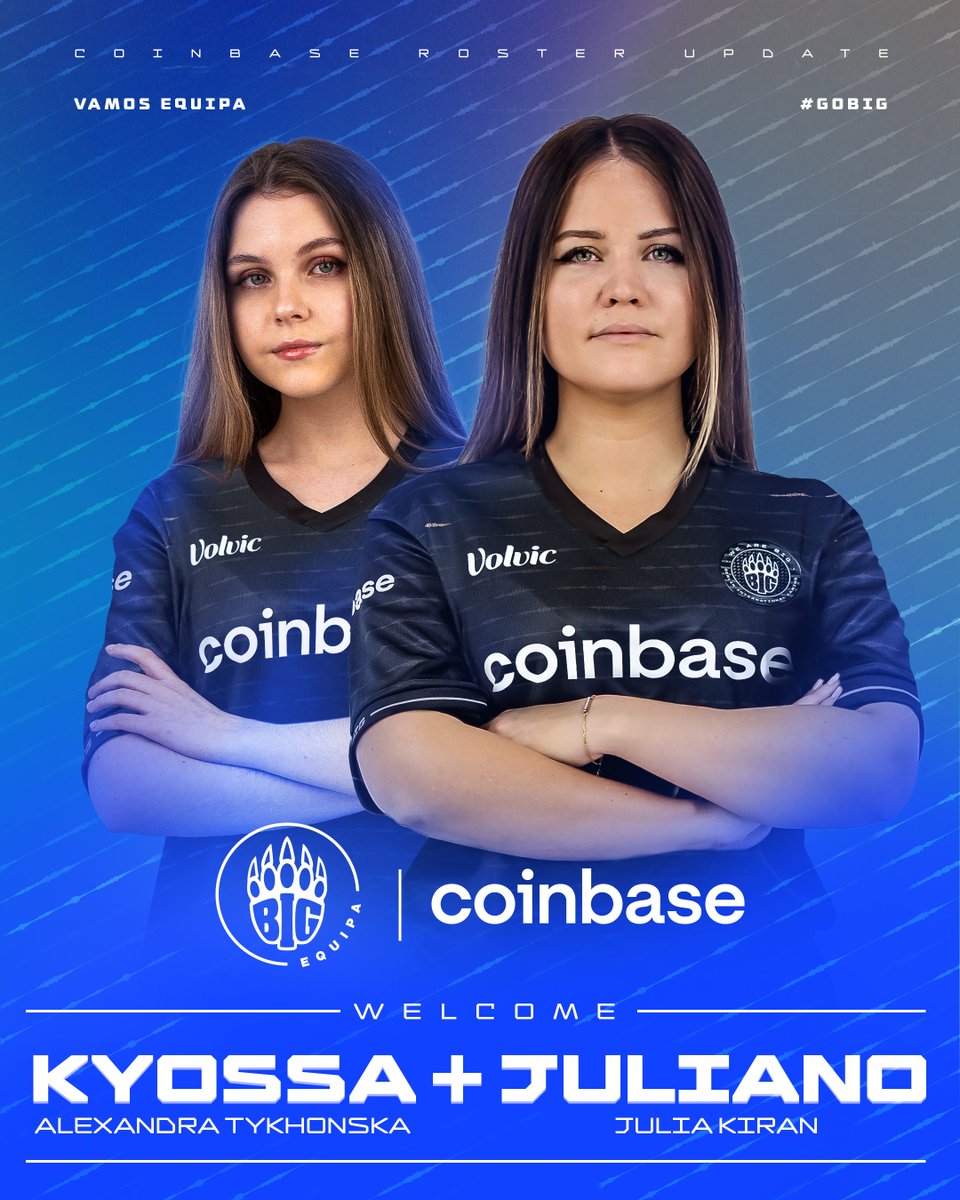 𝙀𝙭𝙘𝙞𝙩𝙞𝙣𝙜 𝙣𝙚𝙬𝙨, 𝙀𝙦𝙪𝙞𝙥𝙖 💥 We're thrilled to announce two amazing and talented players to our Counter-Strike squad as we prepare for the upcoming ESL Impact season! Welcome, @kyossa0 & @juliakiran! Let's make history together! ⚔️ #GOBIG