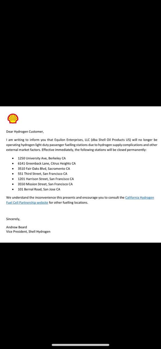mikejelfs's tweet image. One of the largest companies in the world cannot make #hydrogen #FCEV refueling work in one of the largest markets, what does this tell you? News release today.