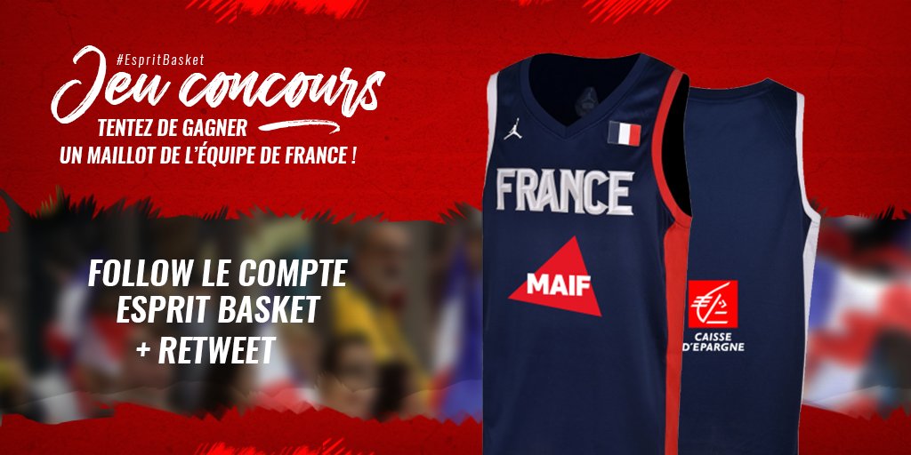 EspritBasket's tweet photo. Nouveau match des Bleues, nouvelle chance de gagner un maillot ! 👊

Follow + retweet pour tenter votre chance, tirage au sort à la fin du match France 🇫🇷 - 🇨🇳 Chine !
#EspritBasket https://t.co/Tkz3jFZlze