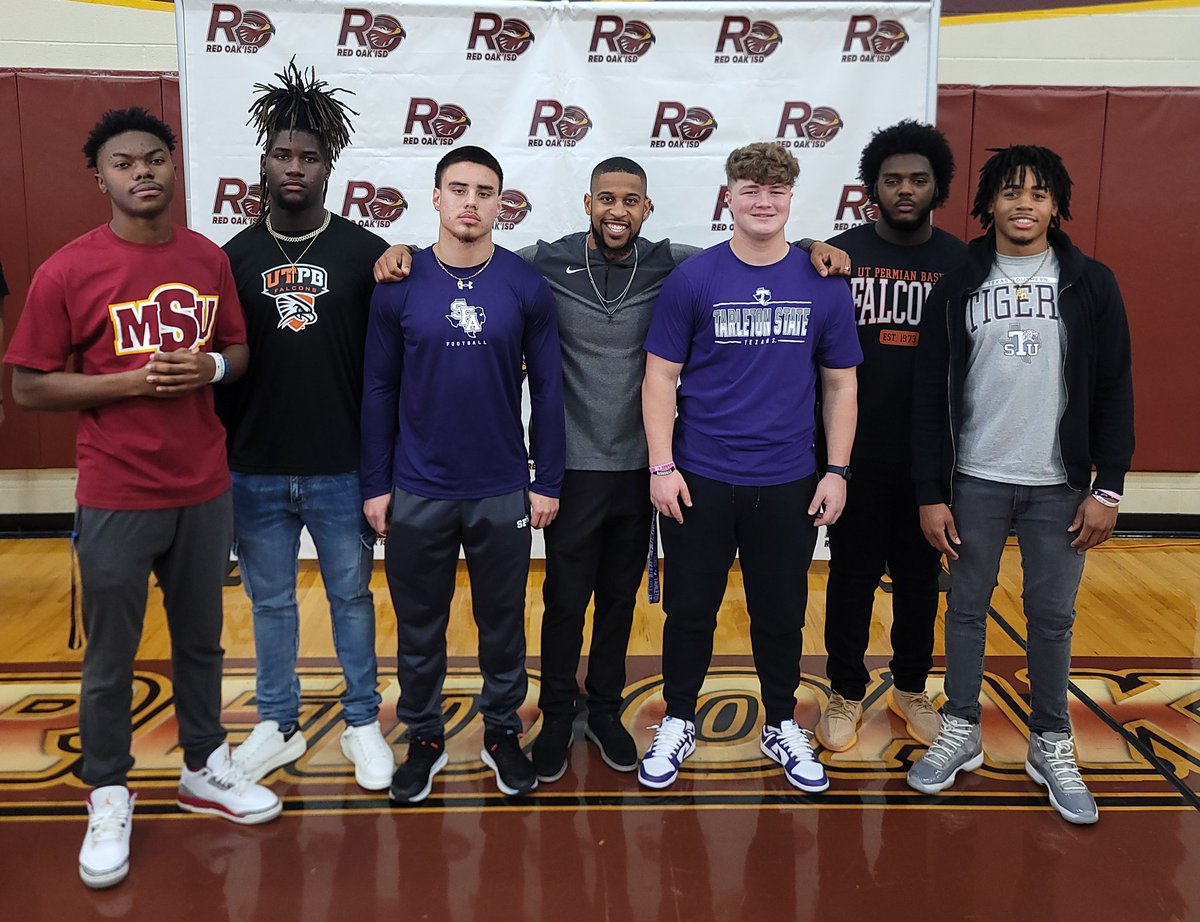 This group (missing a few) got a whole lot of stops this season (Sophomore year for Martinez)! A very special group of young men headed off to make a difference at their universities and in their communities. Couldn't be more proud. Go be great!  #2024SigningDay