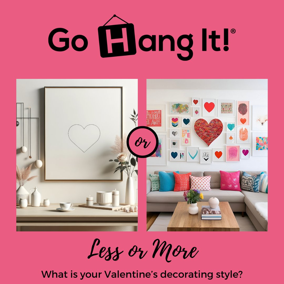 InspiredPDG's tweet photo. Is your decorating style #minimalistic or more #complex? Either way, no #picturehanging job is too big or too small for Go Hang It! PRO💗

#inspiredproducts #gohangit #valentines #ValentinesDayChallenge #valentinesgift #amazonfinds #GiftsForHer #GiftsForFriends #GiftsForHim https://t.co/otw4k8nlKD