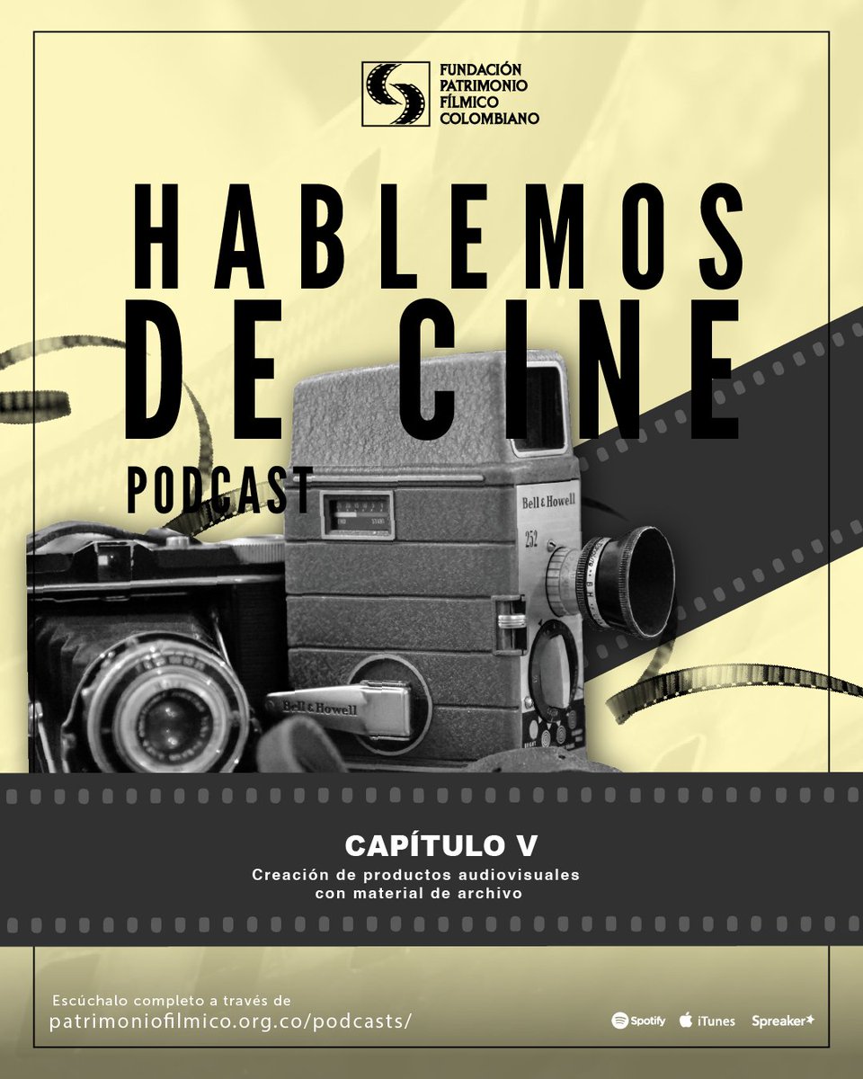 patfilmcolombia's tweet photo. 📽#Hablemosdecine I ‘¿Creación de productos audiovisuales con material de archivo?’ Invitadas e invitados a escuchar una conversación entre #JuanCarlosMonrroy, asesor de derechos de autor y #AlessandroAngulo gerente de Laberinto Producciones, moderada por Alexandra Falla. https://t.co/FVBp1UExkF