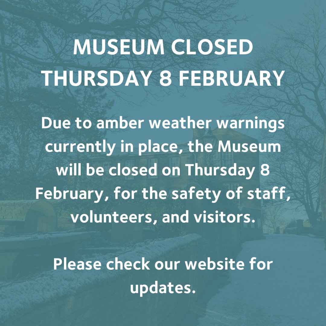 Due to amber weather warnings, the Museum will be closed on Thursday 8 February for the safety of staff, volunteers, and visitors. All pre-booked ticket holders are being contacted. We're sorry for any inconvenience. Please check bront.org.uk for updates. Thank you.