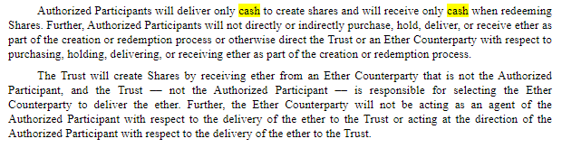EricBalchunas's tweet photo. HERE WE GO AGAIN: ARK/21Shares has just filed an amended S-1 for their spot Ether ETF, looks like they updated to be only cash creations and some other things that bring it in line w the recently approved spot btc etf prospectus.. https://t.co/clN2oZmA6I