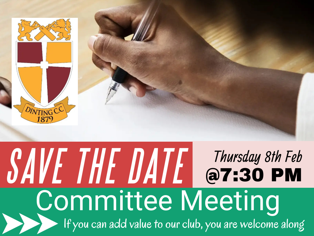 Tomorrow night (Thursday) at 7.30pm, in the clubhouse, we're holding our first committee meeting since the AGM. This is when we open our committee to all of our members and if you feel you could add value to our committee, please come along and see what it's all about!